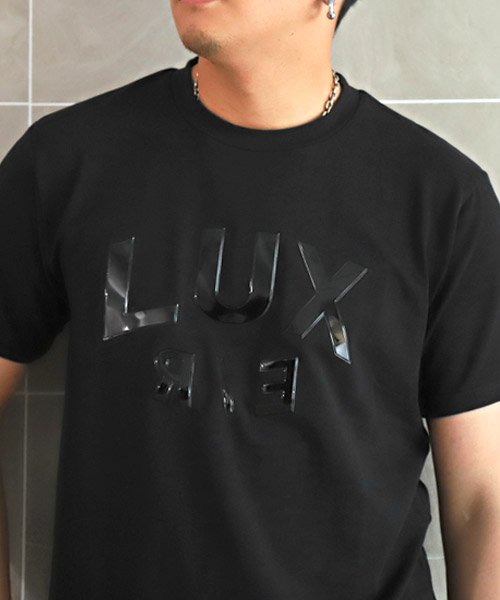 LUXSTYLE(ラグスタイル)/LUXER(ラグジュ)立体エナメルロゴプリント半袖Tシャツ/Tシャツ メンズ 半袖 プリント ロゴ エナメル 光沢 立体 エンボス/img07