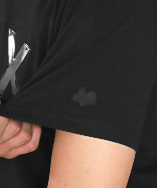 LUXSTYLE(ラグスタイル)/LUXER(ラグジュ)立体エナメルロゴプリント半袖Tシャツ/Tシャツ メンズ 半袖 プリント ロゴ エナメル 光沢 立体 エンボス/img08