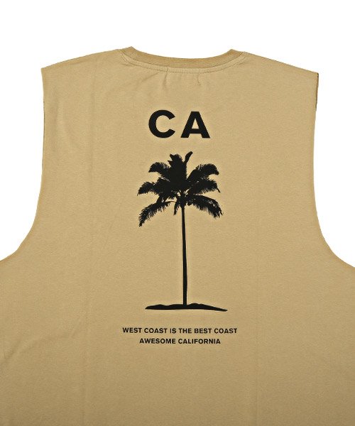 LUXSTYLE(ラグスタイル)/CALIFORNIAバックプリントカットオフノースリーブTシャツ/ノースリーブ Tシャツ メンズ ロゴ バックプリント カットオフ/img18