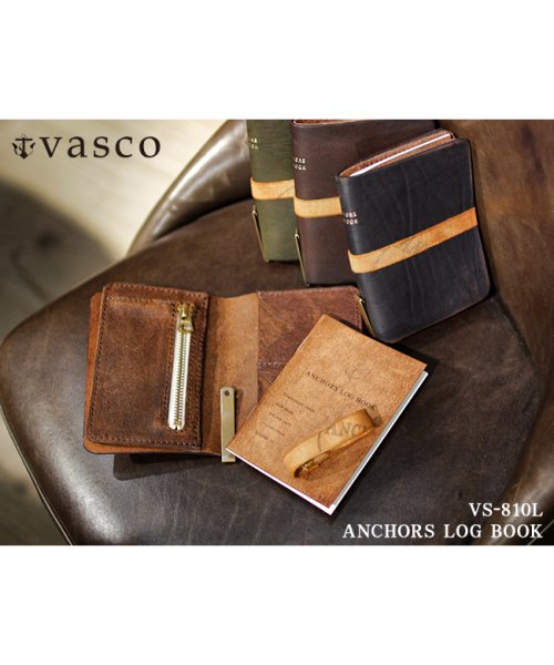 新品本物 vasco 財布 二つ折り財布 ミドル財布 ウォレット パスポートケース ブックカバー レザー 本革 日本製 ヴァスコ バスコ  VS-810L