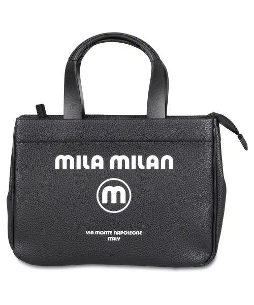 mila milan(ミラ　ミラン)/mila milan ミラ・ミラン トートバッグ ハンドバッグ コルソ メンズ レディース 撥水 CORSO MINI TOTE BAG ブラック ホワイト 黒/img02