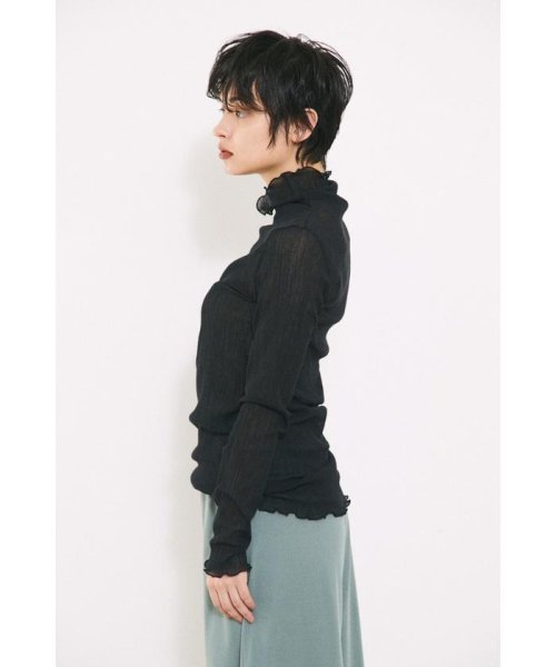 BLACK BY MOUSSY(ブラックバイマウジー)/mesh highneck tops/img13