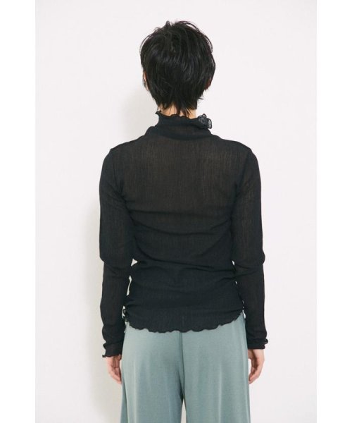 BLACK BY MOUSSY(ブラックバイマウジー)/mesh highneck tops/img14