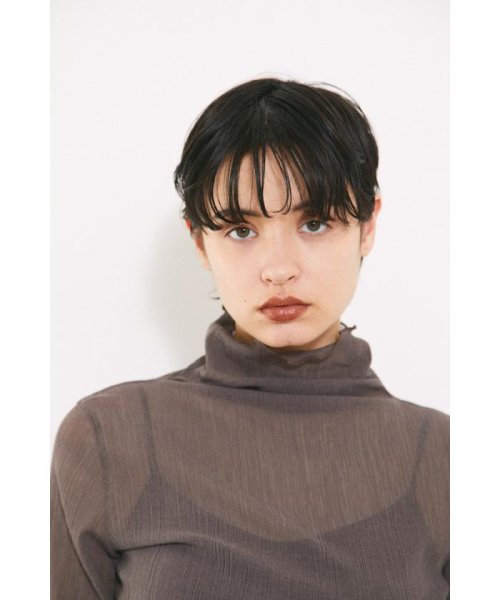 BLACK BY MOUSSY(ブラックバイマウジー)/mesh highneck tops/img35
