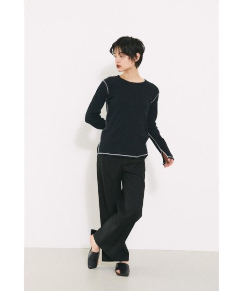 BLACK BY MOUSSY(ブラックバイマウジー)/bicolor stitch long t－shirt/img01