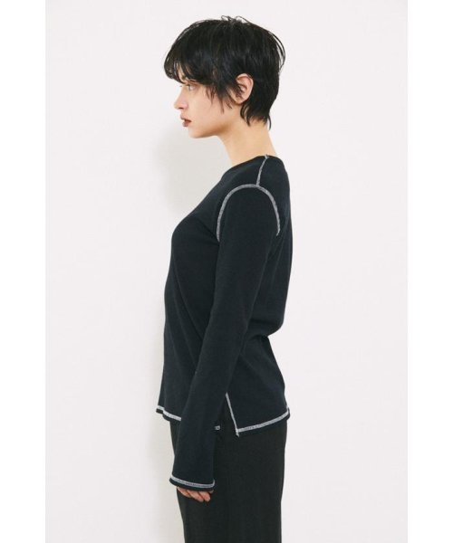 BLACK BY MOUSSY(ブラックバイマウジー)/bicolor stitch long t－shirt/img03