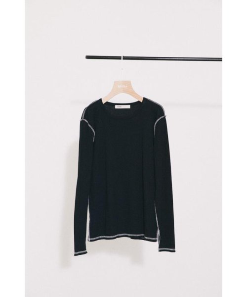 BLACK BY MOUSSY(ブラックバイマウジー)/bicolor stitch long t－shirt/img11