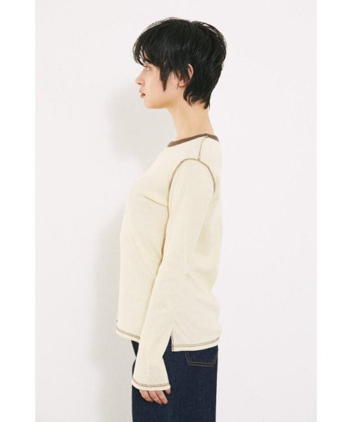 BLACK BY MOUSSY(ブラックバイマウジー)/bicolor stitch long t－shirt/img14