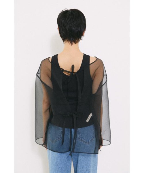 BLACK BY MOUSSY(ブラックバイマウジー)/2way sheer cardigan/img07