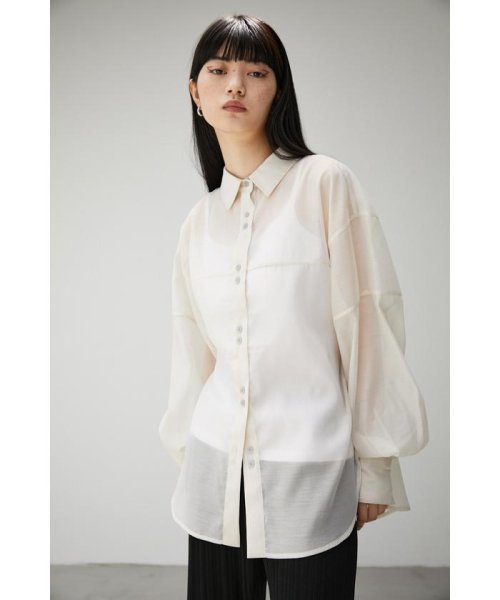 AZUL by moussy(アズールバイマウジー)/FORM SLEEVE SHEER SH/img02