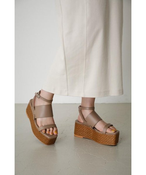 AZUL by moussy(アズールバイマウジー)/DOUBLE BELT JUTE SANDALS/img14