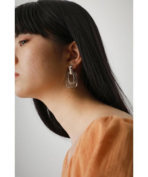 AZUL by moussy(アズールバイマウジー)/SQUARE CLEAR EARRINGS/img16