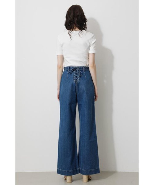 AZUL by moussy(アズールバイマウジー)/BACK LACEUP DARTS DENIM WIDE/img13