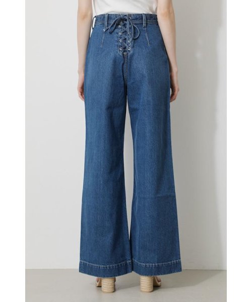 AZUL by moussy(アズールバイマウジー)/BACK LACEUP DARTS DENIM WIDE/img16
