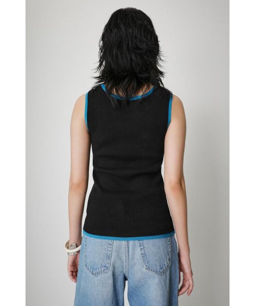 AZUL by moussy(アズールバイマウジー)/BICOLOR PIPING KNIT TANK TOP/img06