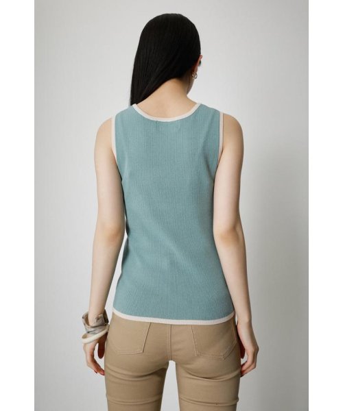 AZUL by moussy(アズールバイマウジー)/BICOLOR PIPING KNIT TANK TOP/img24