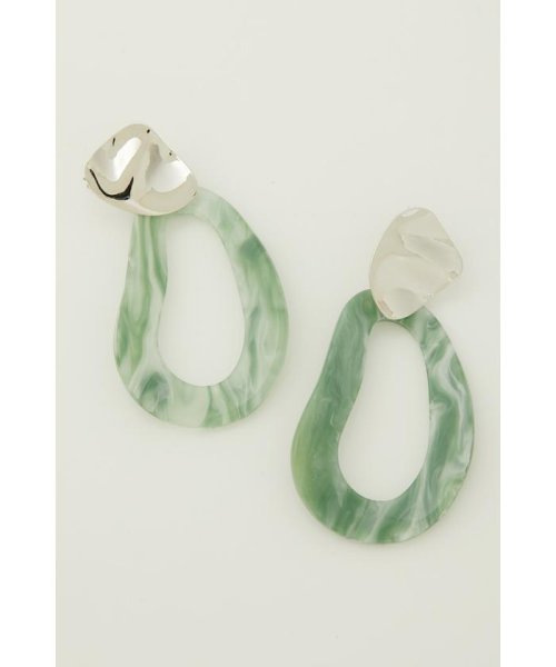 AZUL by moussy(アズールバイマウジー)/MARBLE ACRYL ROUND EARRINGS/img03