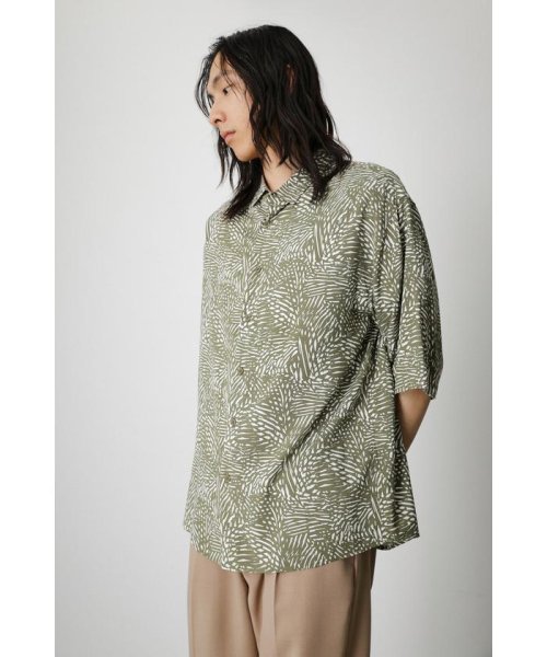 AZUL by moussy(アズールバイマウジー)/FINE LEAF PATTERN SHIRT/img10