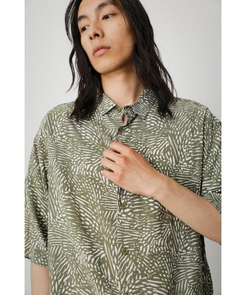 AZUL by moussy(アズールバイマウジー)/FINE LEAF PATTERN SHIRT/img11