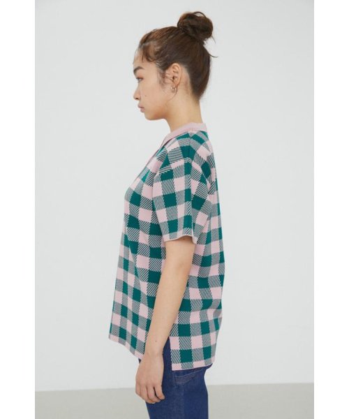 LAGUA GEM(ラグアジェム)/GINGHAM CHECK POLO KNIT/img05