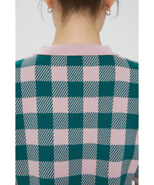 LAGUA GEM(ラグアジェム)/GINGHAM CHECK POLO KNIT/img09