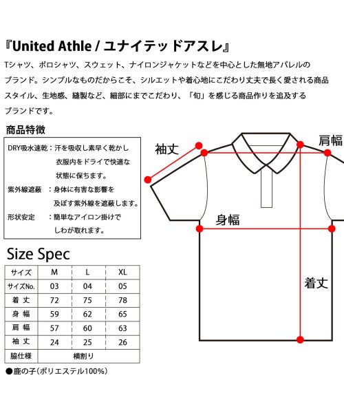 AMS SELECT(エーエムエスセレクト)/United Athle / ユナイテッドアスレ / 4.7オンス スぺシェル ドライカノコ ビッグシルエット ポロシャツ / 鹿の子/img08