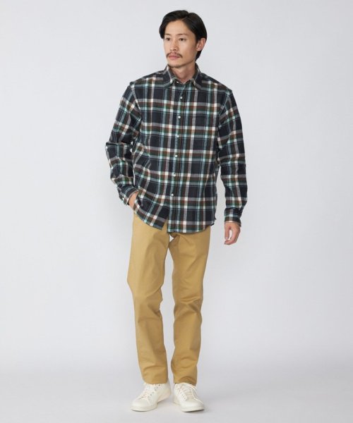 SHIPS MEN(シップス　メン)/SHIPS: 播州織 フェザー チェック レギュラーカラー ネルシャツ 22FW/img02