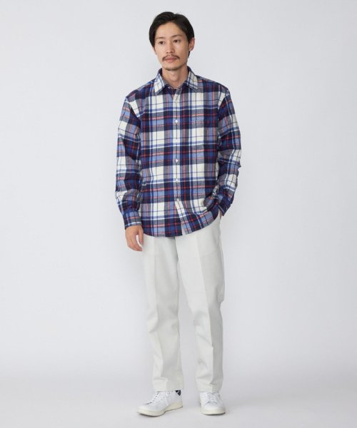 SHIPS MEN(シップス　メン)/SHIPS: 播州織 フェザー チェック レギュラーカラー ネルシャツ 22FW/img07