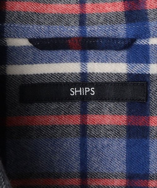 SHIPS MEN(シップス　メン)/SHIPS: 播州織 フェザー チェック レギュラーカラー ネルシャツ 22FW/img23