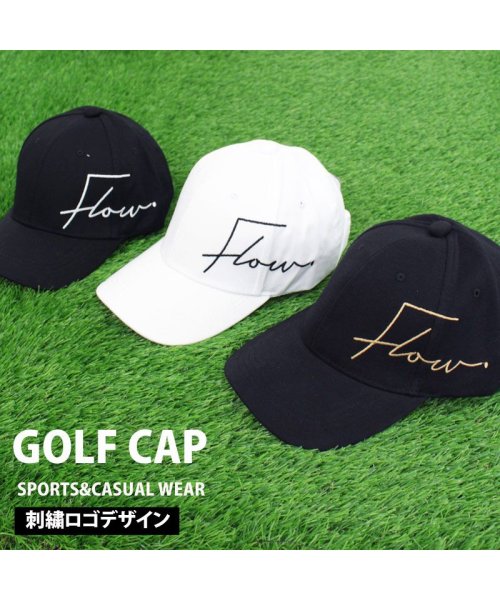 TopIsm(トップイズム)/ゴルフ キャップ メンズ ゴルフウェア 帽子 ロゴ刺繍 ローキャップ ベースボールキャップ コットン/img03