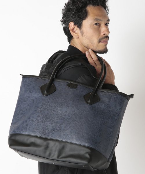 Men's Bigi(メンズビギ)/【1PIU1UGUALE3 RELAX別注】ロゴ型押しトートバッグ/img01