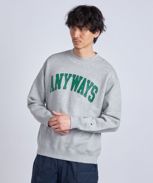 SHIPS any MEN(シップス　エニィ　メン)/【SHIPS any別注】Champion: ANYロゴ カレッジプリント クルーネック スウェット◇/img09