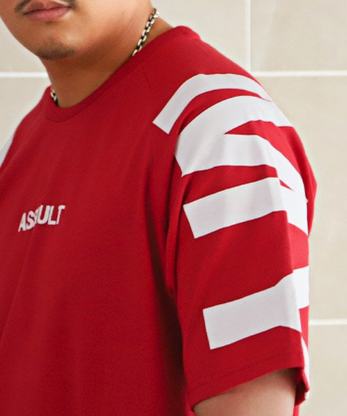 LUXSTYLE(ラグスタイル)/袖ロゴプリントラグランTシャツ/Tシャツ メンズ 半袖 袖ロゴ プリント ビッグロゴ ラグラン/img11