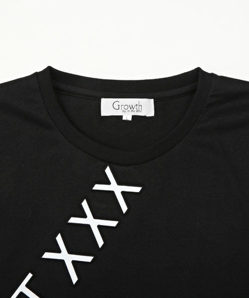 LUXSTYLE(ラグスタイル)/斜めエンボスロゴプリントTシャツ/Tシャツ メンズ 半袖 エンボス加工 ロゴ プリント/img12