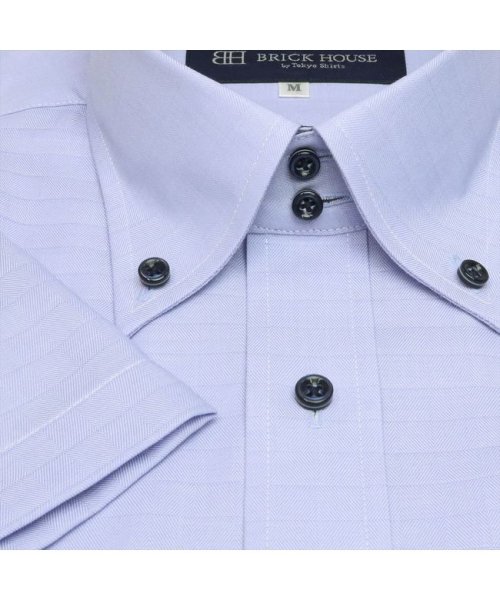 TOKYO SHIRTS(TOKYO SHIRTS)/形態安定 ボットーニボタンダウンカラー 半袖ビジネスワイシャツ/img03