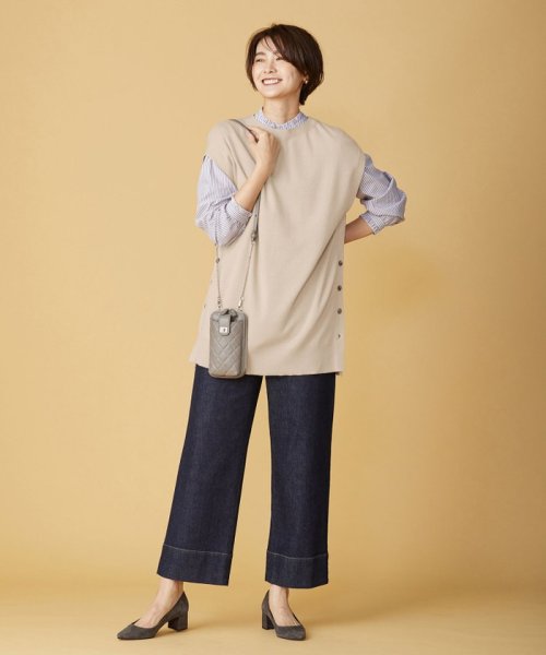 J.PRESS LADIES（LARGE SIZE）(J．プレス　レディス（大きいサイズ）)/【洗える】 10oz Stretch Denim セミワイド パンツ/img14