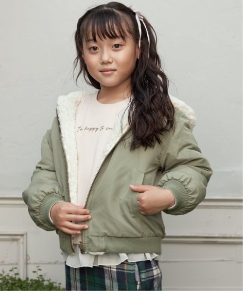 ikka kids(イッカ　キッズ)/【キッズ】リバーシブルフードボアブルゾン（120〜160cm）/img09