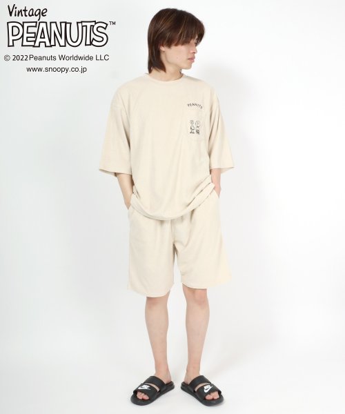 salong hameu(salong hameu)/【Salong hameu】Peanuts（ピーナッツ）スヌーピー パイルTシャツ＆ハーフパンツ ルームウェア/2点セット/セットアップ/img39