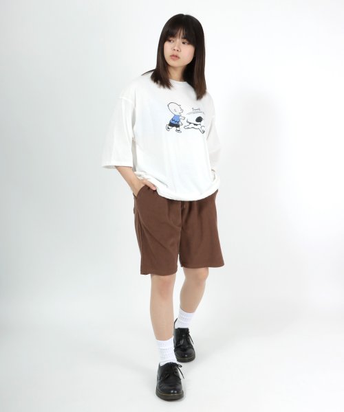 salong hameu(salong hameu)/【Salong hameu】Peanuts（ピーナッツ）スヌーピー Tシャツ＆ハーフパンツ ルームウェア/2点セット/セットアップ/img57