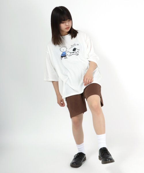 salong hameu(salong hameu)/【Salong hameu】Peanuts（ピーナッツ）スヌーピー Tシャツ＆ハーフパンツ ルームウェア/2点セット/セットアップ/img58