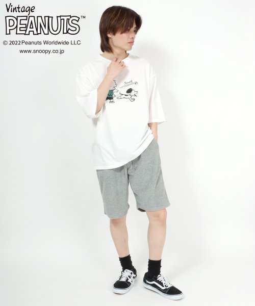 salong hameu(salong hameu)/【Salong hameu】Peanuts（ピーナッツ）スヌーピー Tシャツ＆ハーフパンツ ルームウェア/2点セット/セットアップ/img60