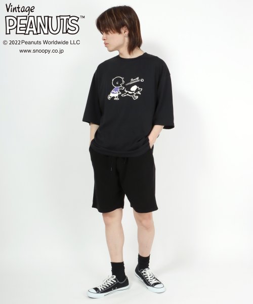 salong hameu(salong hameu)/【Salong hameu】Peanuts（ピーナッツ）スヌーピー Tシャツ＆ハーフパンツ ルームウェア/2点セット/セットアップ/img64