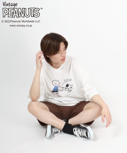 salong hameu(salong hameu)/【Salong hameu】Peanuts（ピーナッツ）スヌーピー Tシャツ＆ハーフパンツ ルームウェア/2点セット/セットアップ/img70