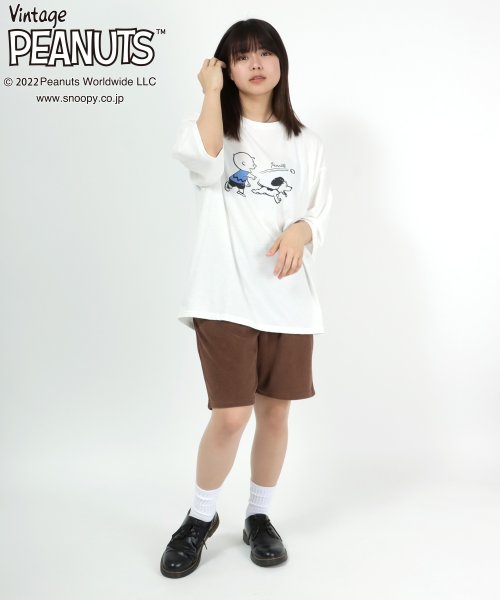 salong hameu(salong hameu)/【Salong hameu】Peanuts（ピーナッツ）スヌーピー Tシャツ＆ハーフパンツ ルームウェア/2点セット/セットアップ/img75