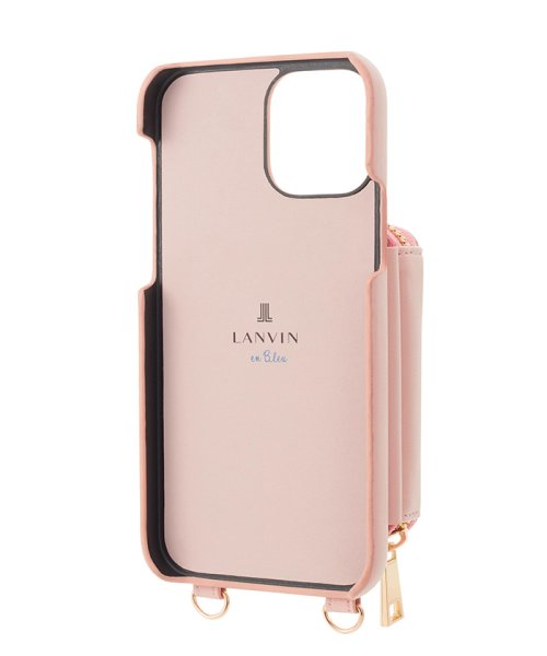 LANVIN en Bleu(Smartphone case)(ランバンオンブルー（スマホケース）)/Wrap Case Pocket Simple Heart with Pearl Type Neck Strap for iPhone 12/img01