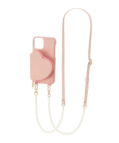 LANVIN en Bleu(Smartphone case)(ランバンオンブルー（スマホケース）)/Wrap Case Pocket Simple Heart with Pearl Type Neck Strap for iPhone 12/img04