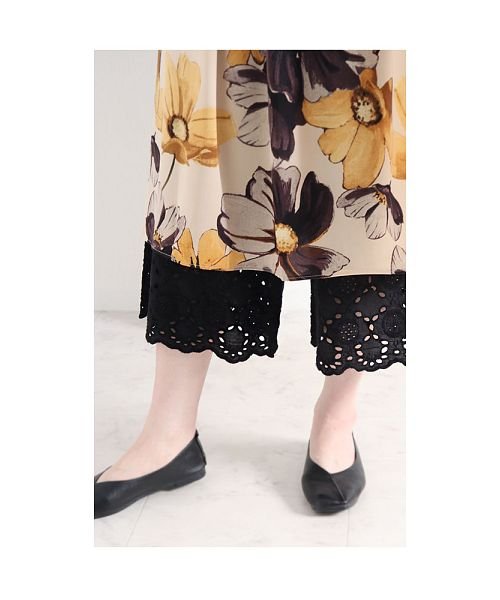 Sawa a la mode(サワアラモード)/ワンピの下に穿く花刺繍レースワイドパンツ/img18
