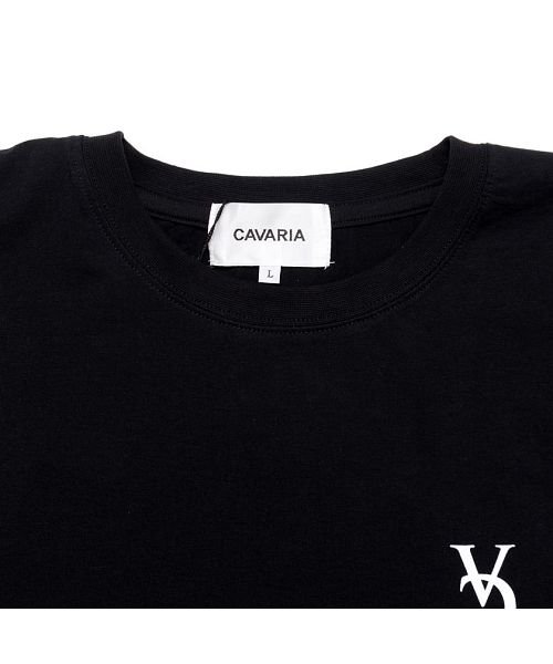 CavariA(キャバリア)/C.V.R.A サテン刺繍バックロゴプリント半袖ビッグTシャツ メンズ 半袖 大きいサイズ オーバーサイズ ロゴ プリント ブラック ホワイト 黒 白 春 夏 /img10