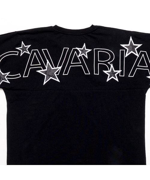 CavariA(キャバリア)/C.V.R.A サテン刺繍バックロゴプリント半袖ビッグTシャツ メンズ 半袖 大きいサイズ オーバーサイズ ロゴ プリント ブラック ホワイト 黒 白 春 夏 /img14