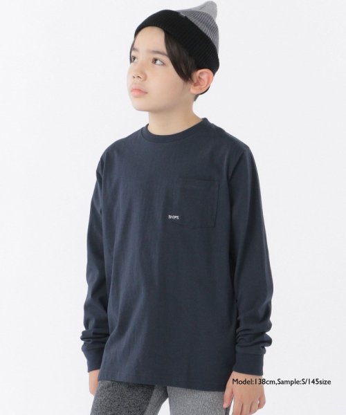 SHIPS KIDS(シップスキッズ)/*SHIPS KIDS:100～160cm / ＜家族おそろい＞SHIPS マイクロロゴ ロングスリーブ TEE/img36